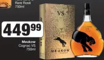 Spar Tops Meukow Cognac VS 750ml offer