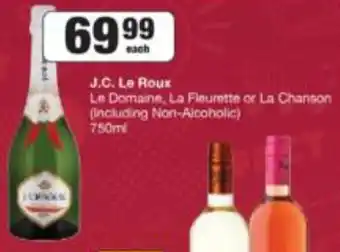 Spar Tops J.C Le Roux Le Domaine, La Fleurette or La Chanson offer