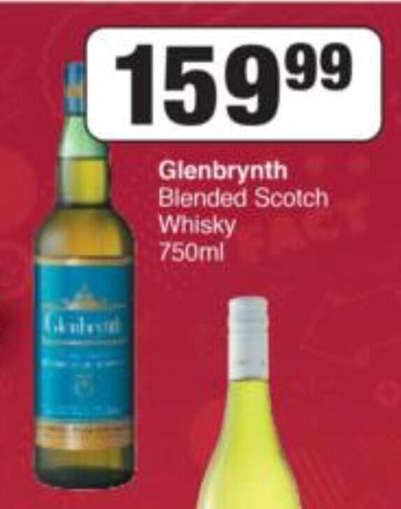 Glenbrynth Blended Scotch Whiskey 750ml offer at Spar Tops