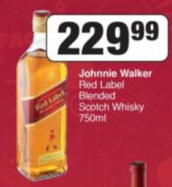 Spar Tops Johnnie Walker Red Label Blended Scotch Whisky 750ml offer