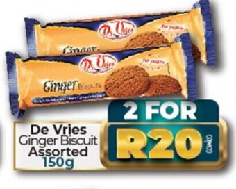 Take 'n Pay De Vries Ginger Biscuits Assorted 150g offer