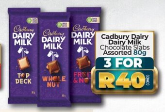 Take 'n Pay Cadbury Dairy Dairy Milk Chocolate Slabs Assorted 80g offer