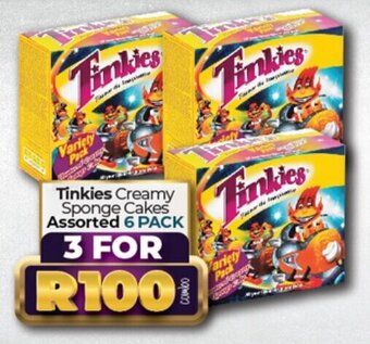 Take 'n Pay Tinkies Creamy Sponge Cakes Assorted 6 Pack offer