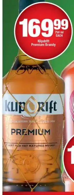 OK Liquor Klipdrift Premium Brandy 750 ml each offer