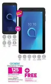 Game Alcatel 1 Smartphone + Alcatel 1T Tablet-On Red Flexi 125 + On Promo 1GB offer