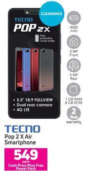Game Tecno Pop 2 X Air Smartphone-Each offer