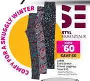 Game Ladies Extra Stretch Printed Leggings Sizes S-XL offer