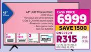 Game Samsung 43" (109cm) UHD TV 43AU7000 offer