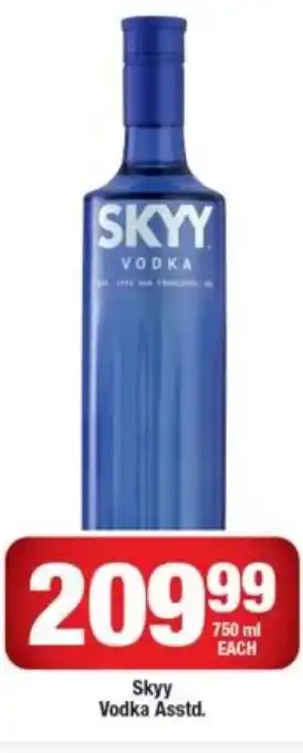 OK Liquor Skyy Vodka Asstd 750 ml each offer