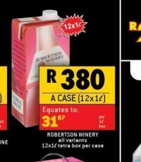 Shoprite Liquor Robertson winery wine offer