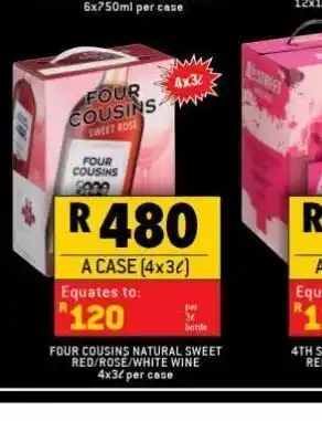 Shoprite Liquor Four cousins wine offer