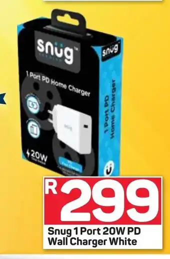 Snug 1 Port 20W PD Wall Charger White