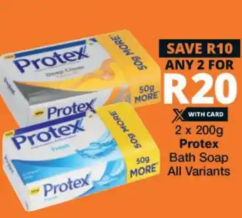 Checkers Protex Bath Soap 2x200g offer