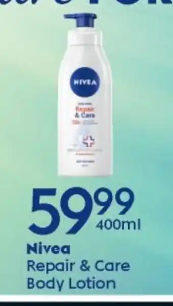 Checkers Nivea Repair & Care Body Lotion 400ml offer