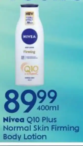 Checkers Nivea Q10 Plus Normal Skin Firming Body Lotion 400ml offer