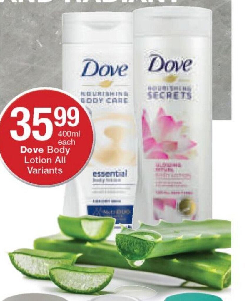 Dove Body Lotion 400ml offer at Checkers