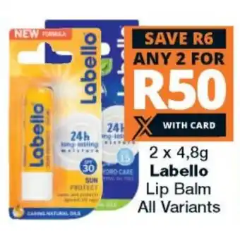 Checkers Labello Lip Balm 2x4,8g offer