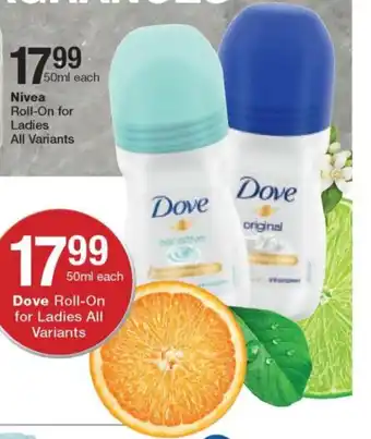 Dove ROll-On for Ladies 50ml