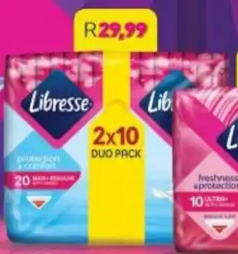 Checkers Libresse Maxi Duo Regular/Super Sanitary Pads 20/18 per pack offer