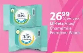 Checkers Lil-lets Feminine Wipes 10 per pack offer