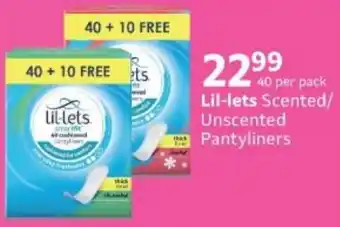 Checkers Lil-lets Pantyliners 40 per pack offer