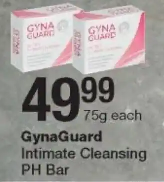 Checkers GynaGuard Intimate Cleansing PH Bar 75g offer