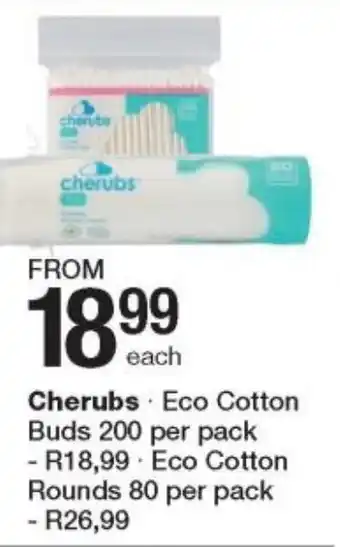 Checkers Cherubs Eco Cotton Buds/ Eco Cotton Rounds offer