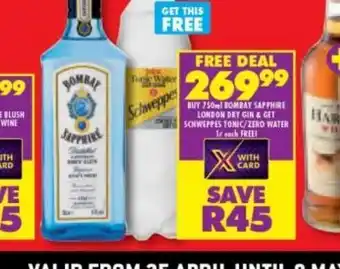 Shoprite Liquor Bombay sapphire gin offer