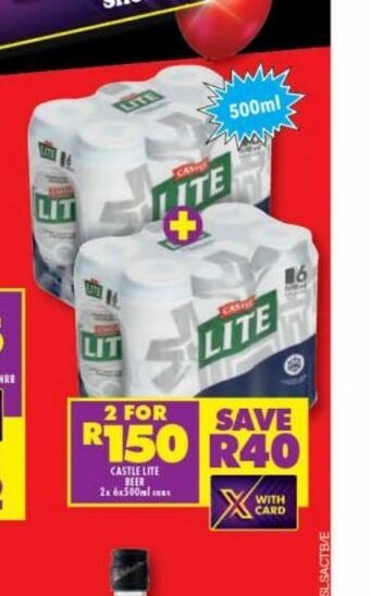 Shoprite Liquor Castle lite beer 2 offer