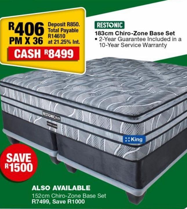 183cm chirozone base set offer at OK Furniture