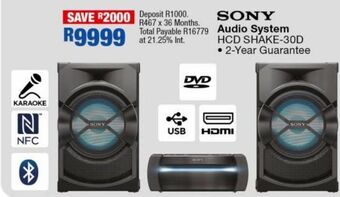 OK Furniture Sony audio system hcd shake-30d offer