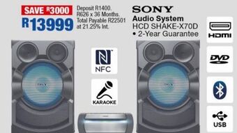 OK Furniture Sony audio system hcd shake-x70d offer