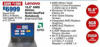 OK Furniture Lenovo amd athol gold idelpad notebook 81w1012tsa offer