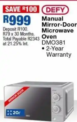 OK Furniture Manual mirror-door microwave oven dmo381 offer