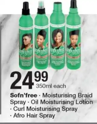 Checkers Sofn'Free Moisturising Braid Spray 350ml offer