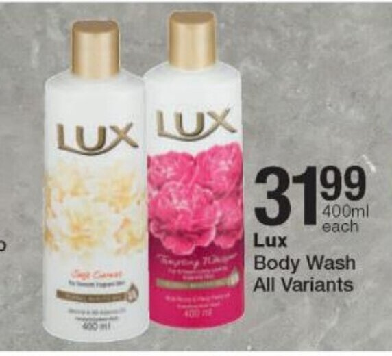Lux Body Wash 400ml offer at Checkers