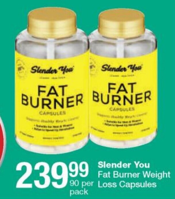 Slender You Fat Burner Weight Loss Capsules offer at Checkers
