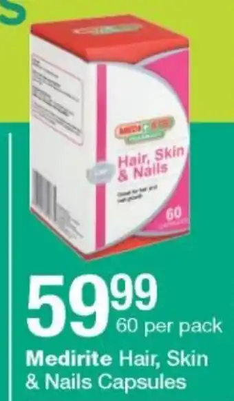 Medirite Hair, Skin & Nails Capsules 60 per Pack