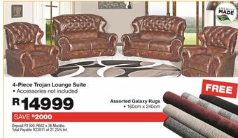 OK Furniture 4 piece trojan lounge suite offer