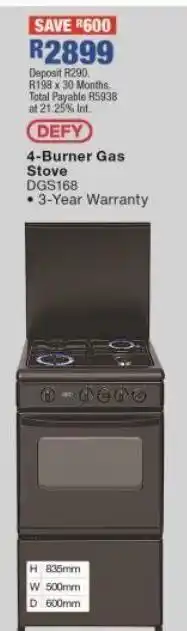 OK Furniture 4 burner gas stove dgs168 offer