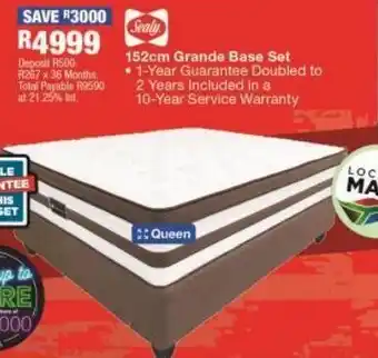 OK Furniture 152 cm grande base set offer