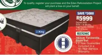 OK Furniture 183 cm tanzanite base set offer