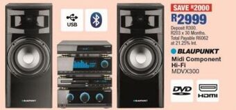 OK Furniture Midi component hi-fi mdvx300 offer