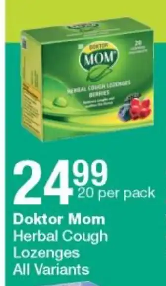 Doktor Mom Herbal Cough Lozenges 20 per Pack