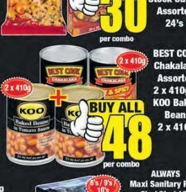 Boxer Koo baked beans offer