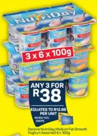 Pick n Pay Danone Nutriday Medium Fat Smooth Yoghurt offer
