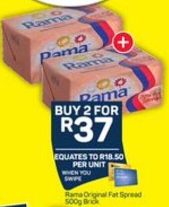Pick n Pay Rama Original Fat Spread 500g offer