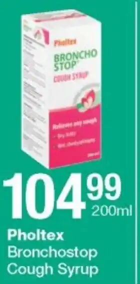 Checkers Rholtex Bronchostop Cough Syrup 200ml offer