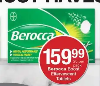 Checkers Berocca Boost Effervescent Tablets 20 per Pack offer