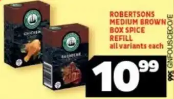 Usave Robertsons Medium Brown Box Spice Refill offer